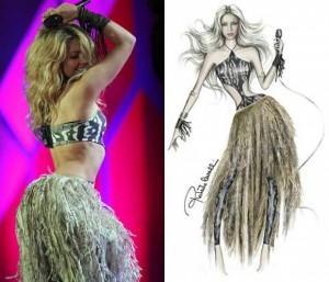 Cavalli diseno el vestido de Shakira para el Mundial